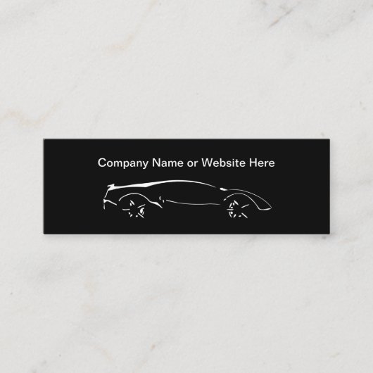 クールテーマ車のコンパクトスタイル名刺 スキニー名刺 (正面)