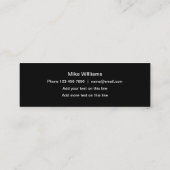 クールテーマ車のコンパクトスタイル名刺 スキニー名刺 (裏面)