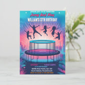 クールトランポリンパークで13歳の誕生日パーティー 招待状 (スタンド正面)