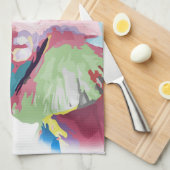 クールトレンディーカラフル象 キッチンタオル (四つ折り)