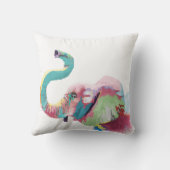 クールトレンディーカラフル象 クッション (裏面)