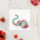 クールトレンディーカラフル象 スタンダードカクテルナプキン (インサイチュ)