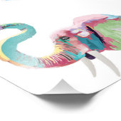 クールトレンディーカラフル象 フォトプリント            (角)