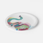 クールトレンディーカラフル象 ペーパープレート (アングル)