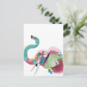 クールトレンディーカラフル象 ポストカード (スタンド正面)