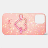 クールトレンディーピンクハートケース – メイトiPhoneケース Case-Mate iPhoneケース (裏面 (横))