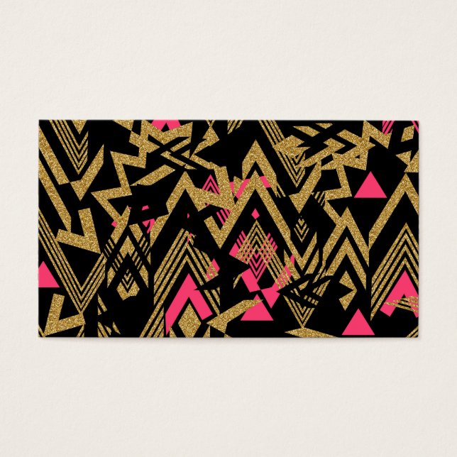 クールトレンディーフェイク金ゴールドグリッター幾何学 (正面)