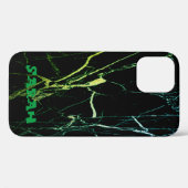 クールトレンディーブラック大理石ケースメイトiPhoneケース Case-Mate iPhoneケース (裏面 (横))