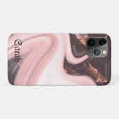 クールトレンディーブラック大理石ケースメイトiPhoneケース Case-Mate iPhoneケース (裏面(横))