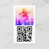 クールトレンディープロファイル写真instagramロゴ 名刺 (裏面)