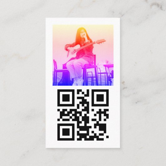 クールトレンディープロファイル写真instagramロゴ 名刺 (裏面)