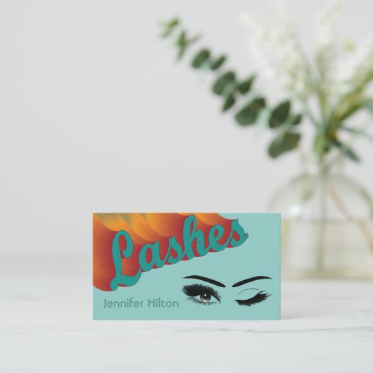 クールトレンディーレトロカラフルの後の消気に滅 名刺 (スタンド正面)