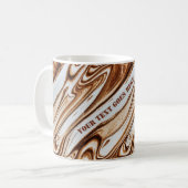 クールトレンディー大理石スワール個人文字 コーヒーマグカップ (正面左)