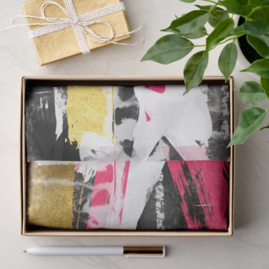 クールトレンディー抽象芸術のブ絵を描ラシ（ばちゃばちゃ）跳ねる 薄葉紙 (ギフト)