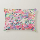 クールトレンディー水彩(ばちゃばちゃ)跳ねる抽象芸術アート アクセントクッション (裏面)
