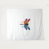 クールトンフライをカラフル絵を描ドラゴンフライ タペストリー (正面(横))