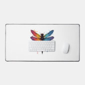 クールトンフライをカラフル絵を描ドラゴンフライ デスクマット (キーボード&マウス)