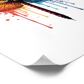 クールトンフライをカラフル絵を描ドラゴンフライ ポスター (角)