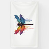 クールトンフライをカラフル絵を描ドラゴンフライ 横断幕 (縦)