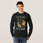 クールドラゴン炎の翼 飛ぶ 炎を吐く 神話 Tシャツ (正面フル)