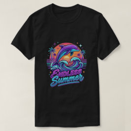 クールドルフィンビーチ エンドレスサマー レトロネオン Tシャツ
