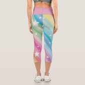 クールナットレインボーストライプスターズ高腰キャプリス カプリレギンス (裏面)