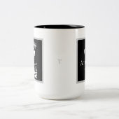 クールナースタイトル単語アート追加モノグラム ツートーンマグカップ (中央)