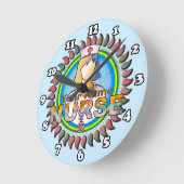 クールナース ラウンド壁時計 (傾斜)