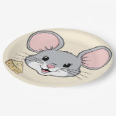 クールネズミマウス動物ペット漫画誕生日 ペーパープレート (アングル)