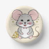 クールネズミマウス動物ペット漫画誕生日 ペーパーボウル (正面)