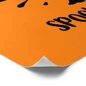 クールハロウィン魔女パーティーワードアート ポスター (角)