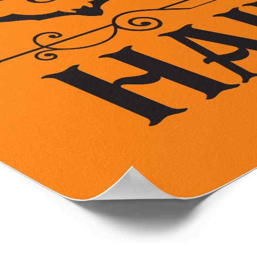 クールハロウィン黒猫の詩パーティー ポスター (角)