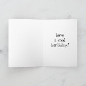 「クールバイクもしくは自転車に乗る人ベア」誕生日 カード (内部)