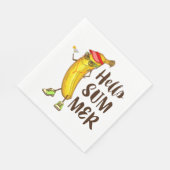 クールバナナハローサマーおもしろいトロピカルフルーツ スタンダードランチョンナプキン (角)