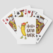 クールバナナハローサマーおもしろいトロピカルフルーツ トランプ (裏面)