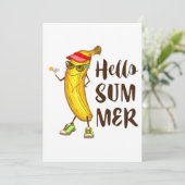 クールバナナハローサマーおもしろいトロピカルフルーツ 招待状 (スタンド正面)