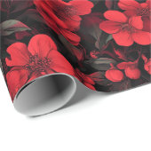 クールバラ花自然包み紙 ラッピングペーパー (ロールコーナー)