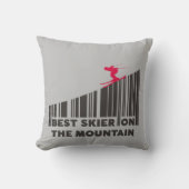 クールバーコード最高のデザインスキーヤー クッション (正面)