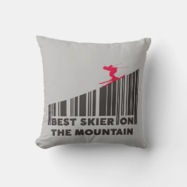 クールバーコード最高のデザインスキーヤー クッション