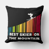 クールバーコード最高のデザインスキーヤー クッション (正面)