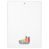 クールバーコード最高のデザインスキーヤー クリップボード (裏面)