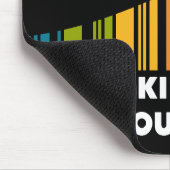 クールバーコード最高のデザインスキーヤー マウスパッド (コーナー)