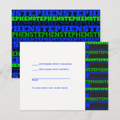 クールバー（ユダヤ教の）バル・ミツバーRSVP Stephen 出欠カード (正面/裏面)