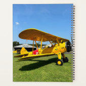 'クールパイロット'タイポグラフィ飛行機&写真，カスタム プランナー手帳 (裏面)