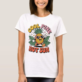 クールパイン ホットサン レトロパイナップル サマーバイブス Tシャツ