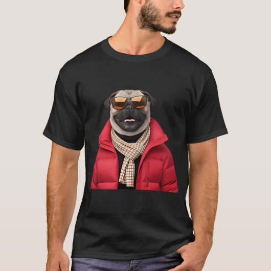クールパグアート Tシャツ (正面)