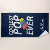 クールパパサマーバケーションカスタム ビーチタオル (正面)