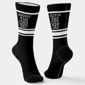 クールパパブパーソナライズされたラックストライプの ソックス (傾斜あり)