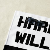 クールパパモダン名前をカスタムする白黒 ビーチタオル (インサイチュ)