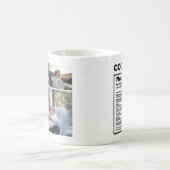 クールパパ父の日おもしろい栄養事実 コーヒーマグカップ (中央)